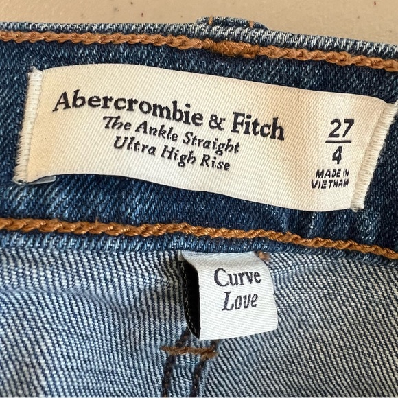 Abercrombie & Fitch curve love ultra high rise the ankle straight jean Size 27 - Picture 8 of 9
